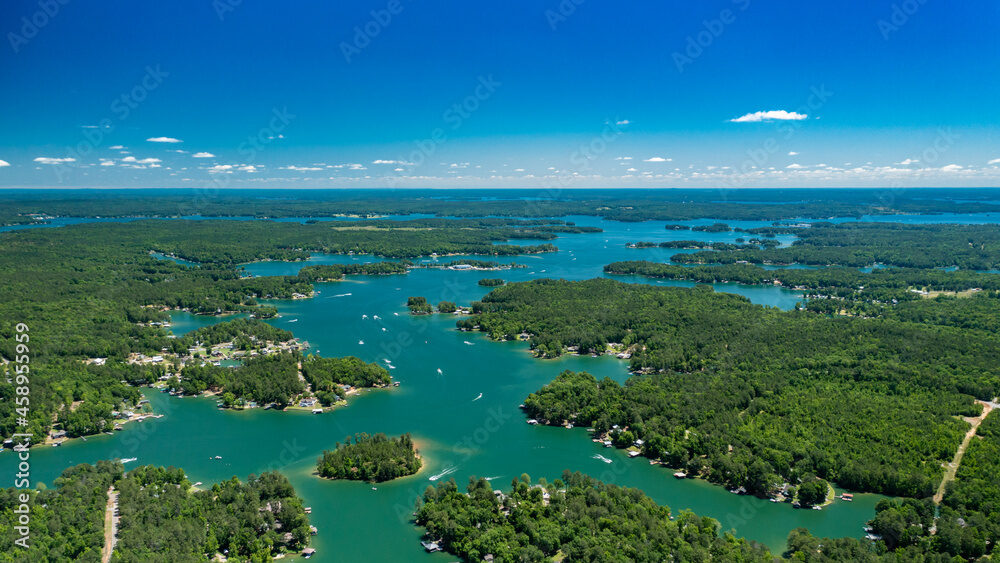 Aerial view of Lake Martin, Alabama